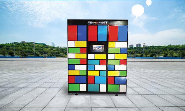 A PodBank in a Plaza